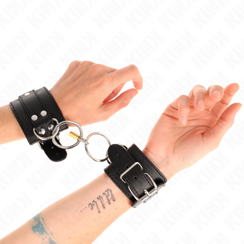 KINK - FERMAPOLSO CON BLOCCAGGIO O-RING NERO REGOLABILE 20-28 CM X 5,5 CM – Sistemare le manette