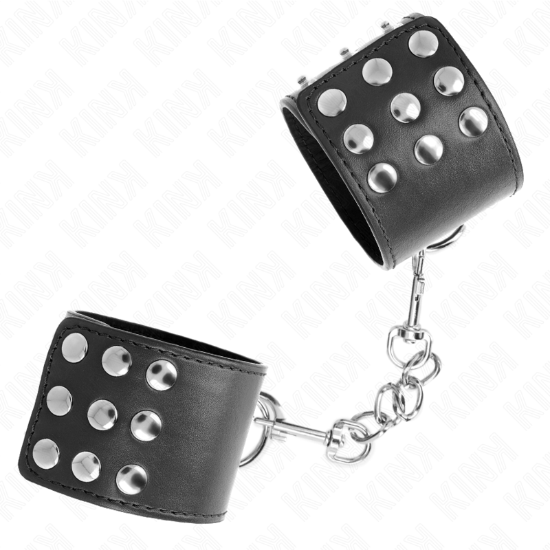 KINK - RESISTENZA DA POLSO CON CHIUSURA A SCATTO NERA REGOLABILE 19-24 CM X 5,5 CM – Sistemare le manette – foto 3