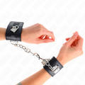 KINK - RESISTENZA DA POLSO CON CHIUSURA A LUCCHETTO NERO REGOLABILE 16-23 CM X 5,5 CM – Sistemare le manette