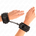 KINK - POLSI RICOPERTI DI PIZZO SCURO REGOLABILI NERO 19-26 CM – Sistemare le manette