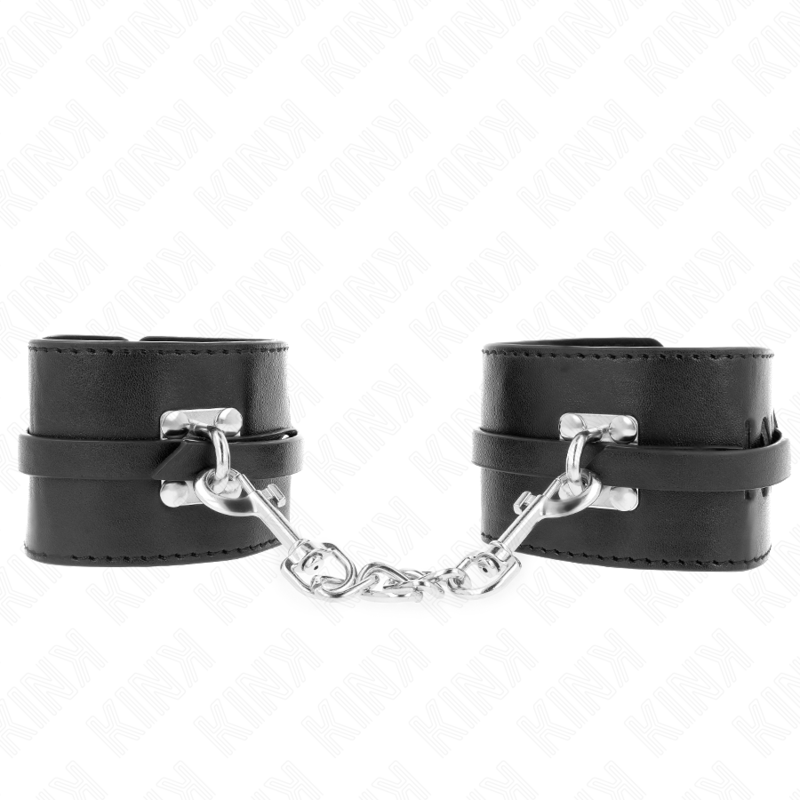 KINK - RESISTENZA DA POLSO DELUXE CON BLOCCAGGIO NERO REGOLABILE 14,5-21 CM X 6 CM – Sistemare le manette – foto 2