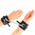 KINK - RESISTENZA DA POLSO DELUXE CON BLOCCAGGIO NERO REGOLABILE 14,5-21 CM X 6 CM – Sistemare le manette