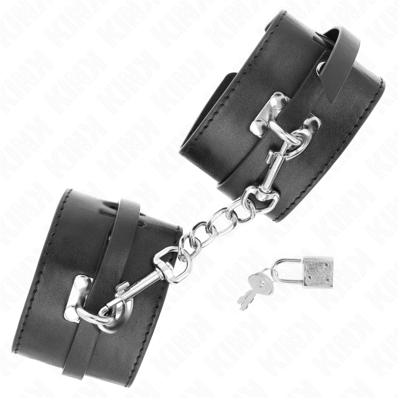KINK - RESISTENZA DA POLSO DELUXE CON BLOCCAGGIO NERO REGOLABILE 14,5-21 CM X 6 CM – Sistemare le manette – foto 3