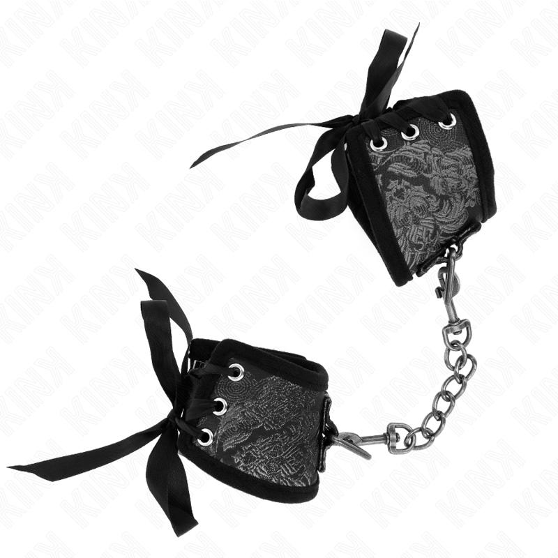 KINK - RESISTENZA DA POLSO SCANDALO DETTAGLI IN PIZZO NERO 24,5 CM X 6,5 CM – Sistemare le manette – foto 3