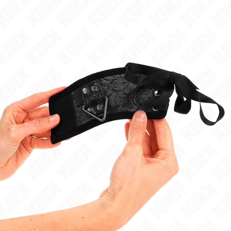 KINK - RESISTENZA DA POLSO SCANDALO DETTAGLI IN PIZZO NERO 24,5 CM X 6,5 CM – Sistemare le manette – foto 4
