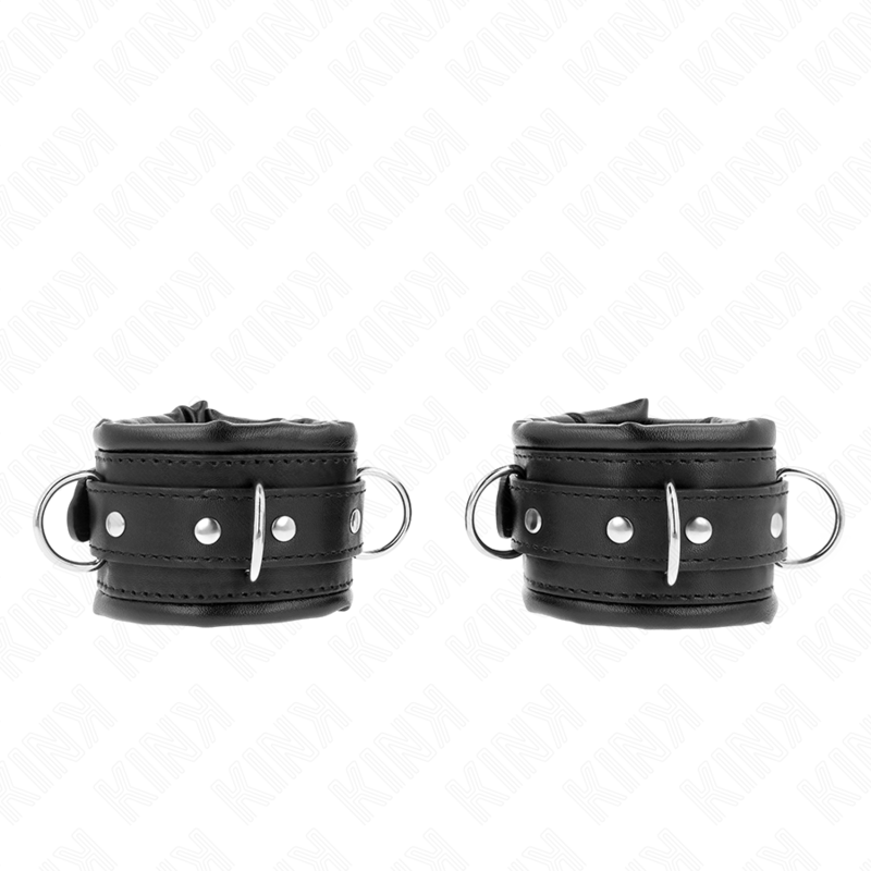 KINK - RESISTENZA DA POLSO PESANTE CON FODERA IN PELLICCIA NERA REGOLABILE 20-30 CM X 6 CM – Sistemare le manette – foto 2