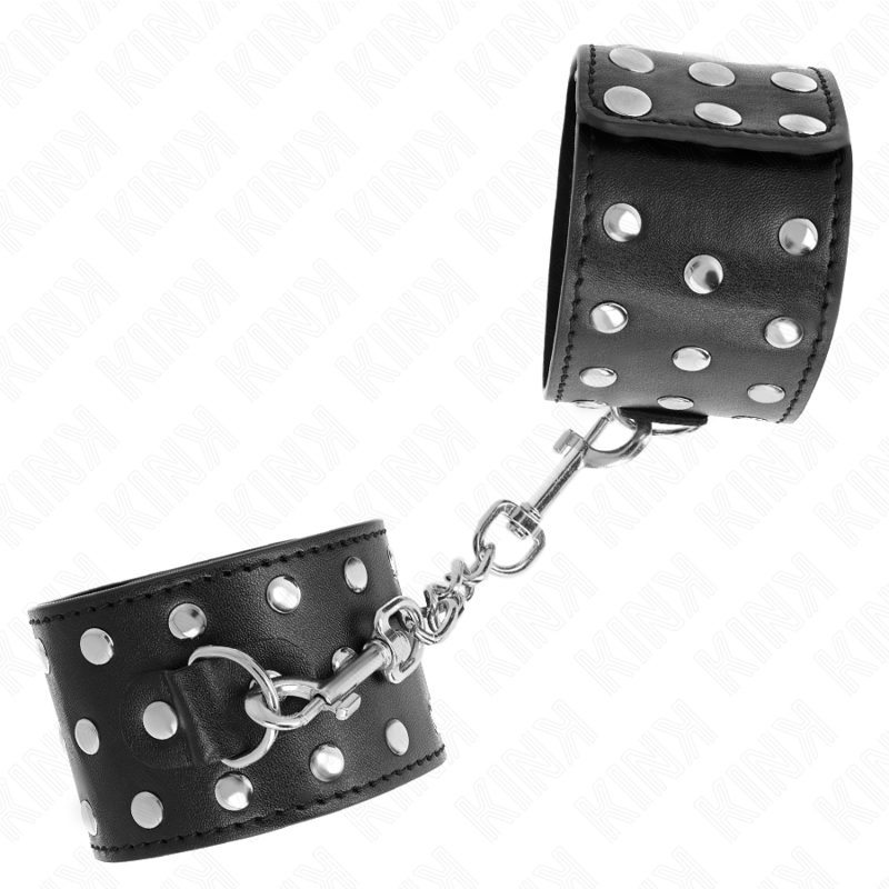 KINK - RESISTENZA DA POLSO PUNK REGOLABILE 19-24 CM X 5,5 CM – Sistemare le manette – foto 3