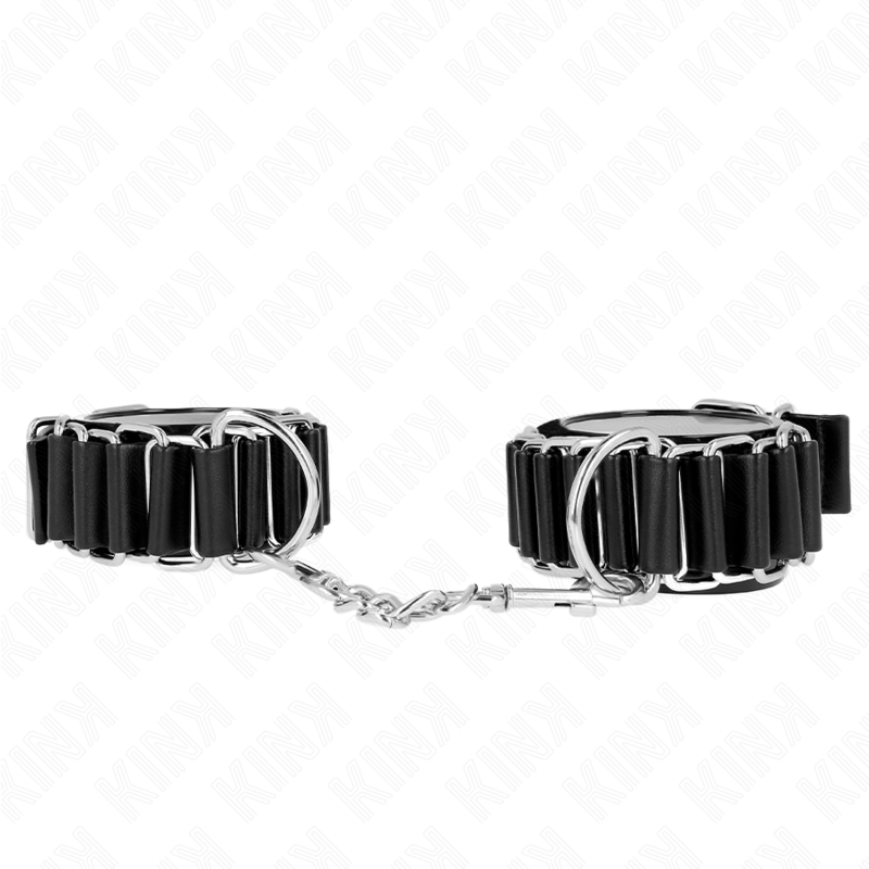 KINK - TENUTA DA POLSO SOTTILE A CERNIERA NERA REGOLABILE 16-22 CM X 3,5 CM – Sistemare le manette – foto 2