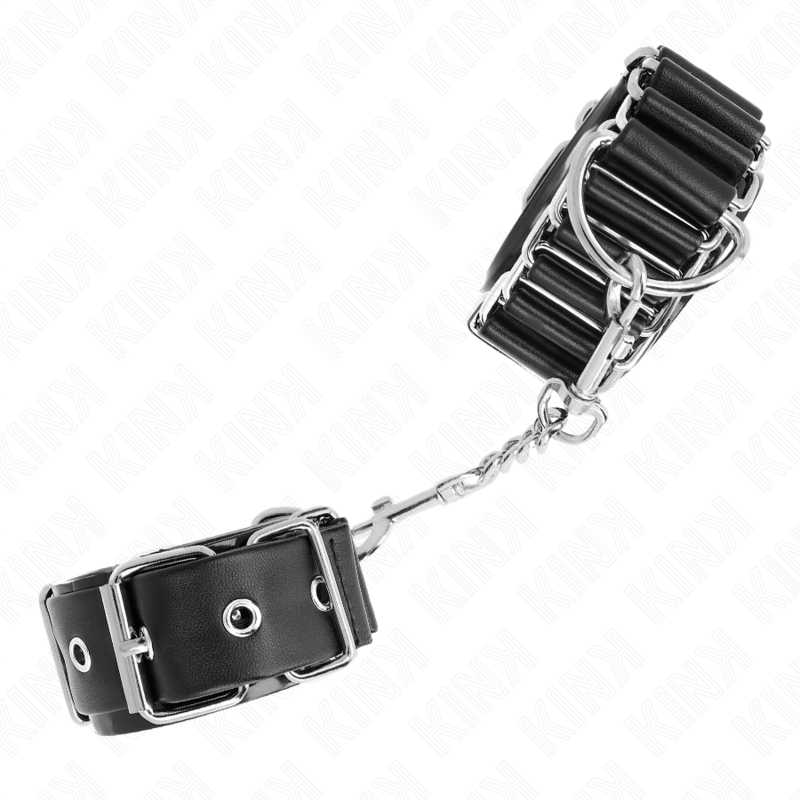 KINK - TENUTA DA POLSO SOTTILE A CERNIERA NERA REGOLABILE 16-22 CM X 3,5 CM – Sistemare le manette – foto 3