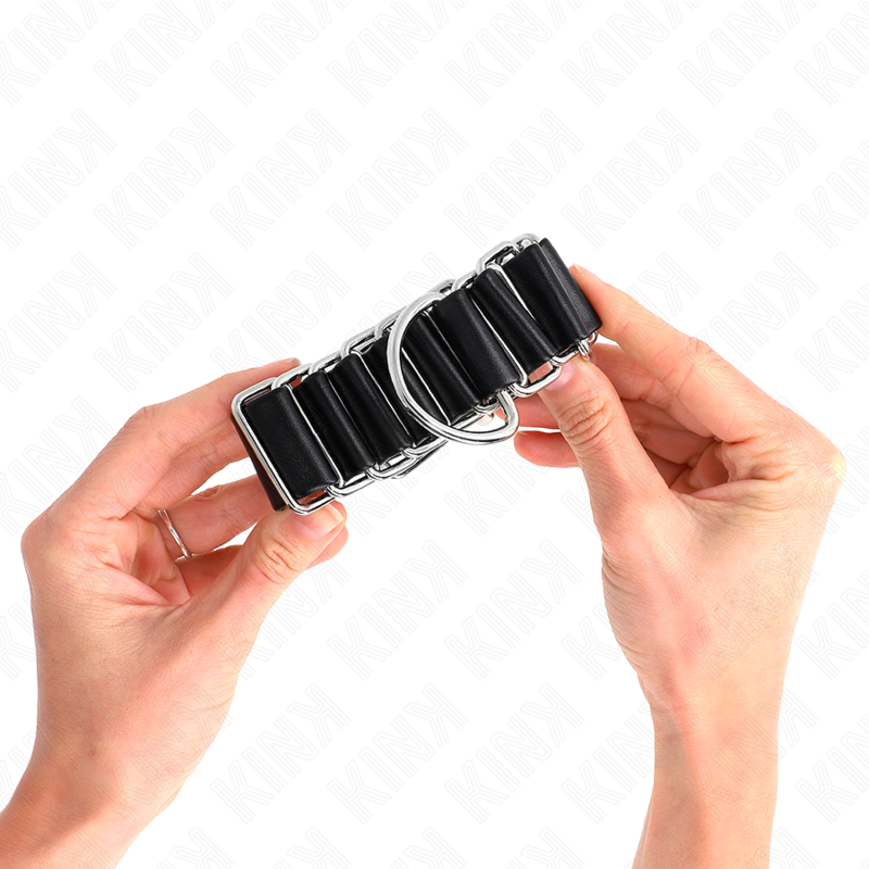 KINK - TENUTA DA POLSO SOTTILE A CERNIERA NERA REGOLABILE 16-22 CM X 3,5 CM – Sistemare le manette – foto 4