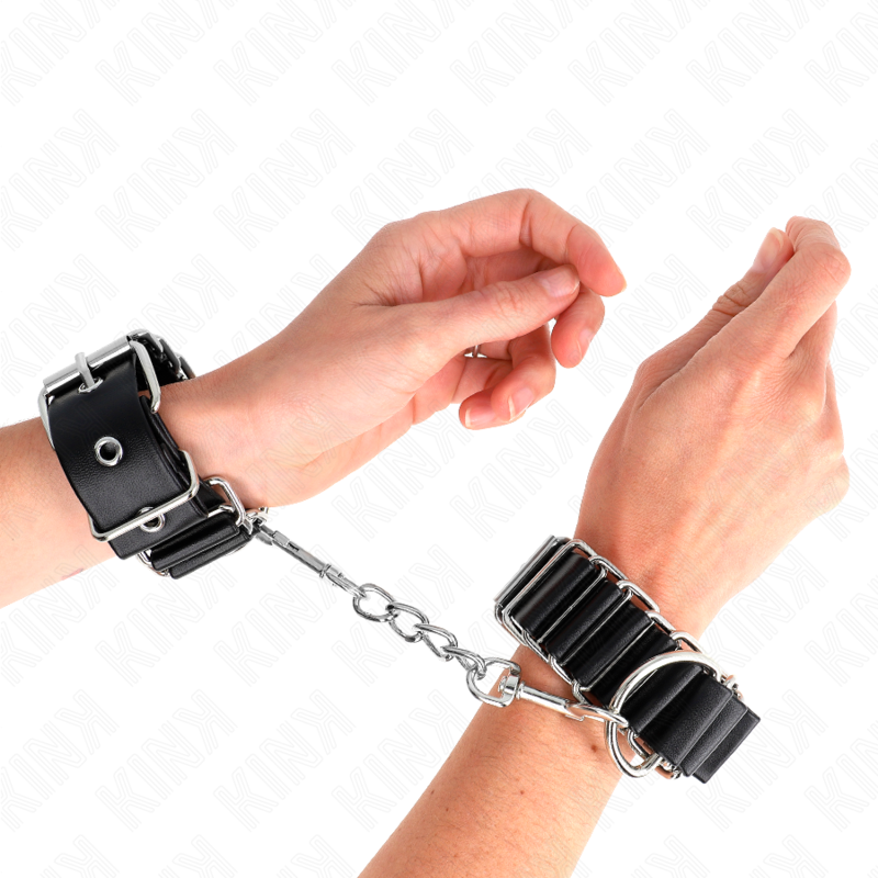 KINK - TENUTA DA POLSO SOTTILE A CERNIERA NERA REGOLABILE 16-22 CM X 3,5 CM – Sistemare le manette