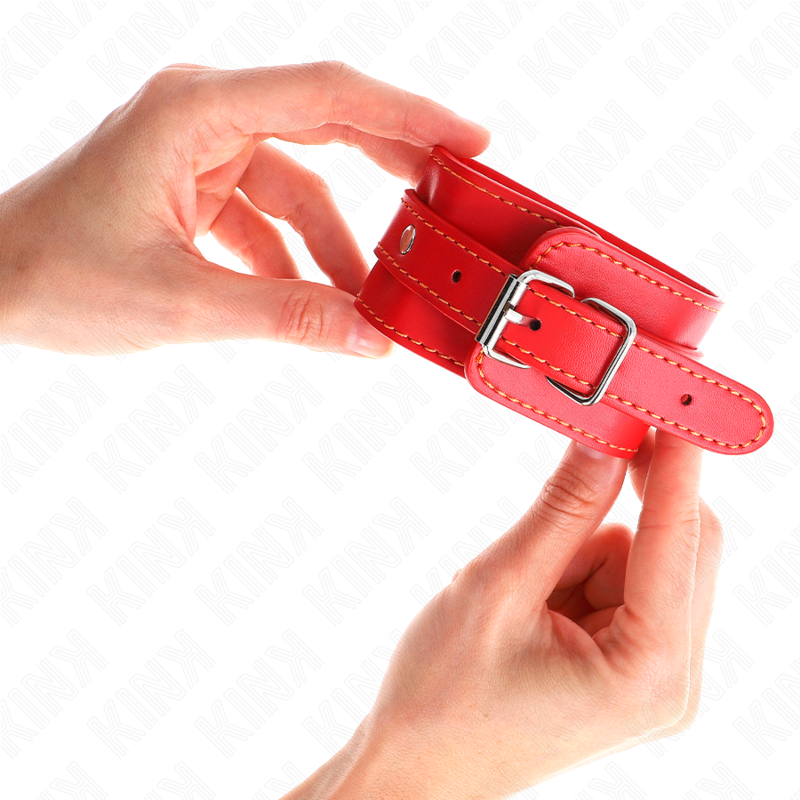 KINK - RESISTENZA DA POLSO SOTTILE ROSSO REGOLABILE 21-33 CM – Sistemare le manette – foto 3
