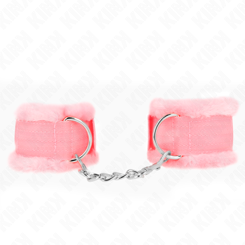 KINK - POGGIPOLSI FODERATI IN PELLICCIA ROSA REGOLABILE 17-31 CM X 7 CM – Sistemare le manette – foto 2