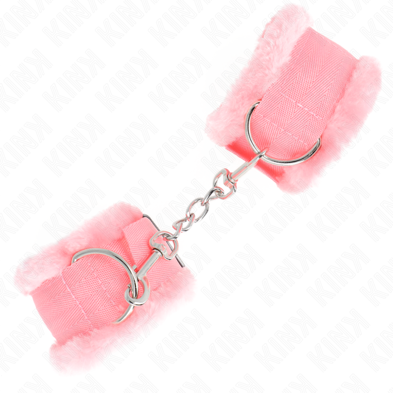KINK - POGGIPOLSI FODERATI IN PELLICCIA ROSA REGOLABILE 17-31 CM X 7 CM – Sistemare le manette – foto 3