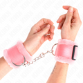 KINK - POGGIPOLSI FODERATI IN PELLICCIA ROSA REGOLABILE 17-31 CM X 7 CM – Sistemare le manette