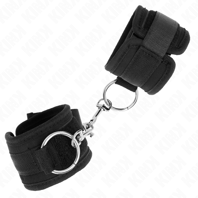 KINK - RESISTENZA DA POLSO NERA REGOLABILE 18-35 CM X 6 CM – Sistemare le manette – foto 3