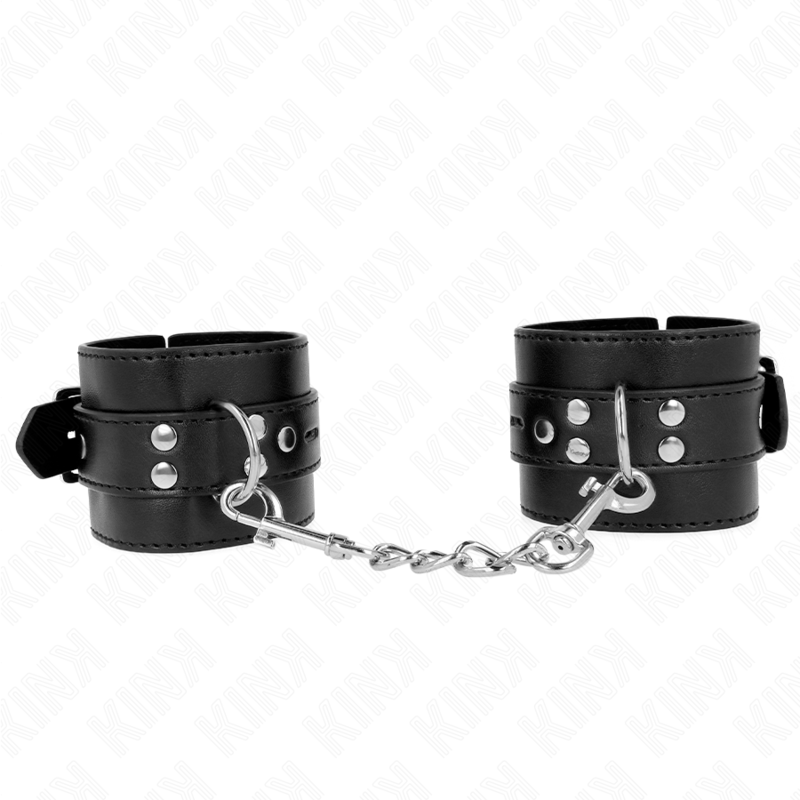 KINK - RESISTENZA DA POLSO NERA CON CINTURA NERA REGOLABILE 17-28 CM X 6 CM – Sistemare le manette – foto 2