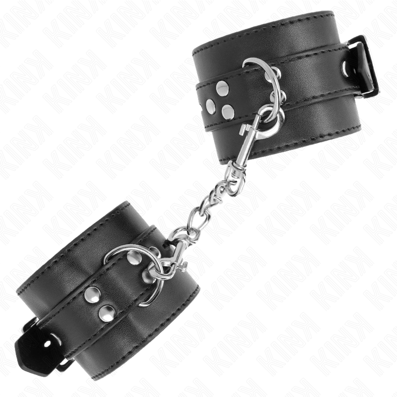 KINK - RESISTENZA DA POLSO NERA CON CINTURA NERA REGOLABILE 17-28 CM X 6 CM – Sistemare le manette – foto 3