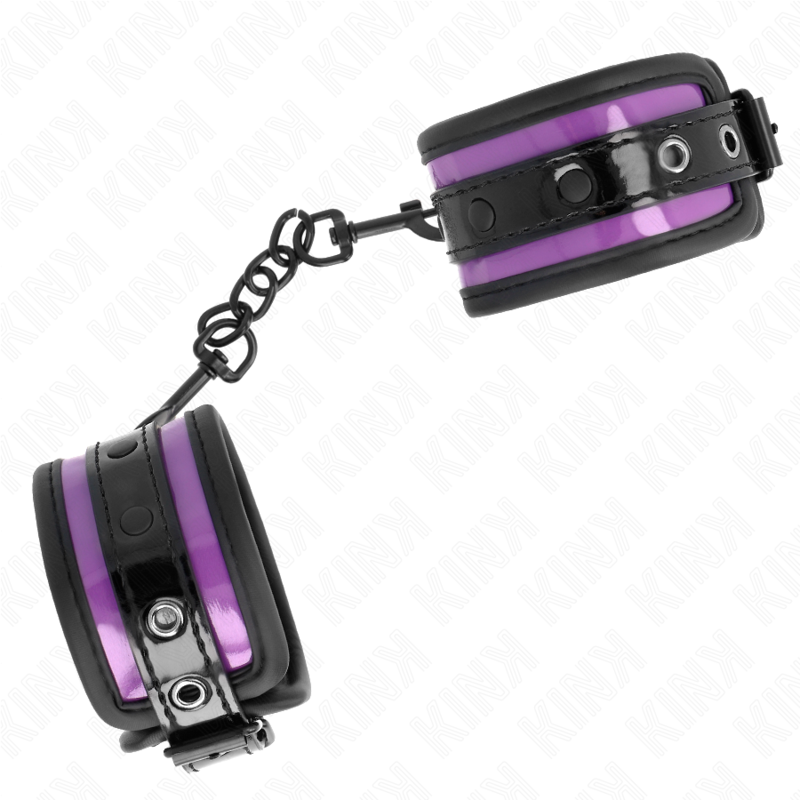 KINK - RESISTENZA DA POLSO IN NEOPRENE VIOLA CHIARO REGOLABILE 21-28 CM X 5 CM – Sistemare le manette – foto 3
