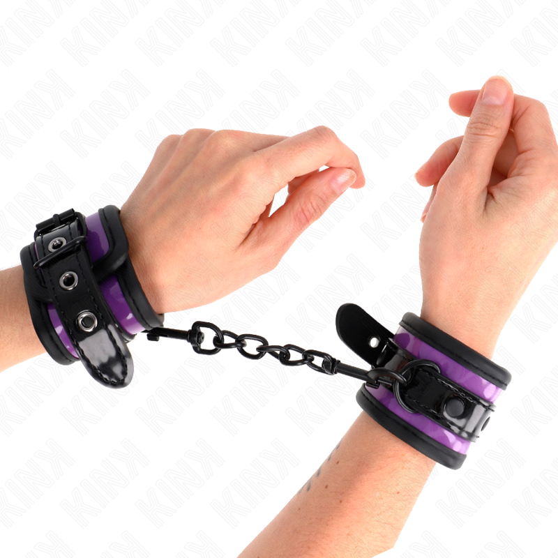 KINK - RESISTENZA DA POLSO IN NEOPRENE VIOLA CHIARO REGOLABILE 21-28 CM X 5 CM – Sistemare le manette