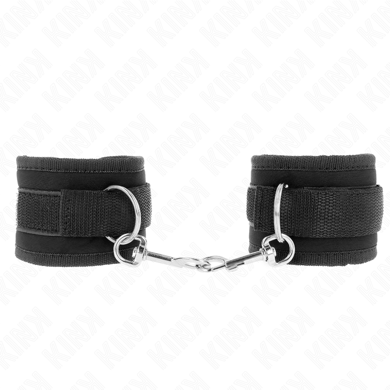 KINK - TENUTA DA POLSO IN NYLON HOOK&LOOP NERA MODELLO 2 REGOLABILE 18-35 CM X 6 CM – Sistemare le manette – foto 2