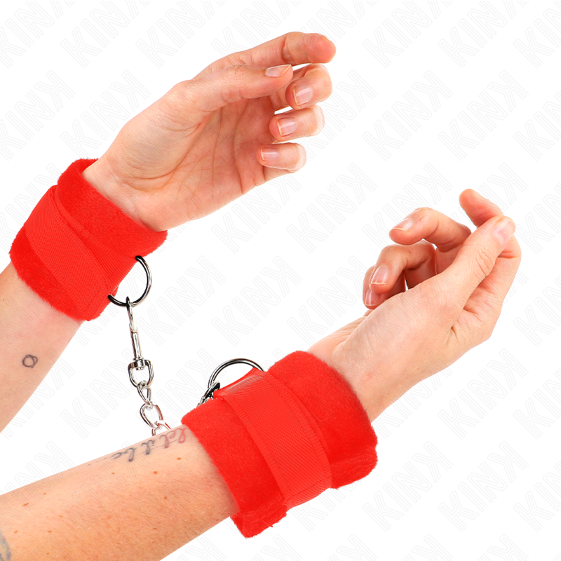 KINK - POLSINI IN PELLICCIA PER PRINCIPIANTI ROSSO 30 X 7 CM – Sistemare le manette