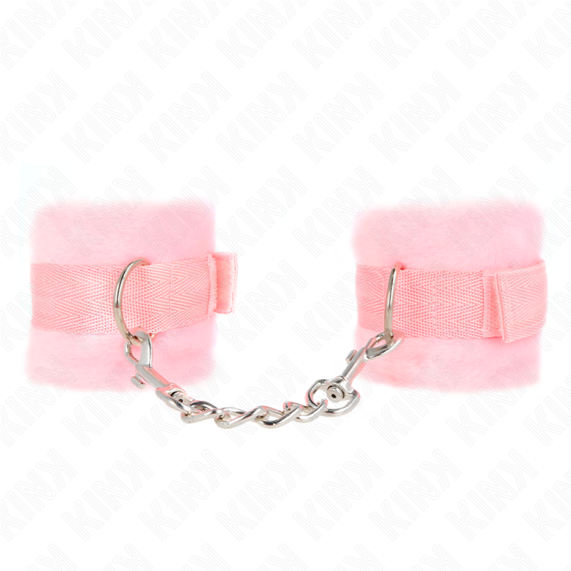 KINK - POLSINI IN PELLICCIA PER PRINCIPIANTI ROSA 30 X 7 CM – Sistemare le manette – foto 2