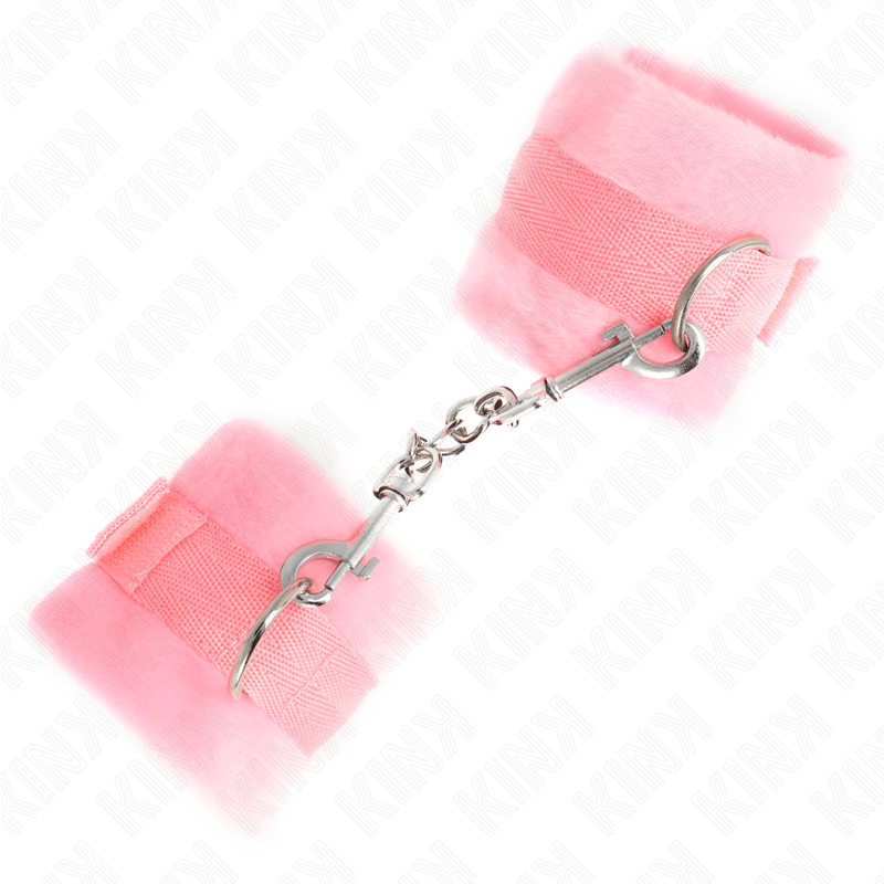 KINK - POLSINI IN PELLICCIA PER PRINCIPIANTI ROSA 30 X 7 CM – Sistemare le manette – foto 3