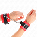 KINK - RESISTENZA DA POLSO ROSSO CON CINTURA NERA REGOLABILE 17-28 CM X 6 CM – Sistemare le manette