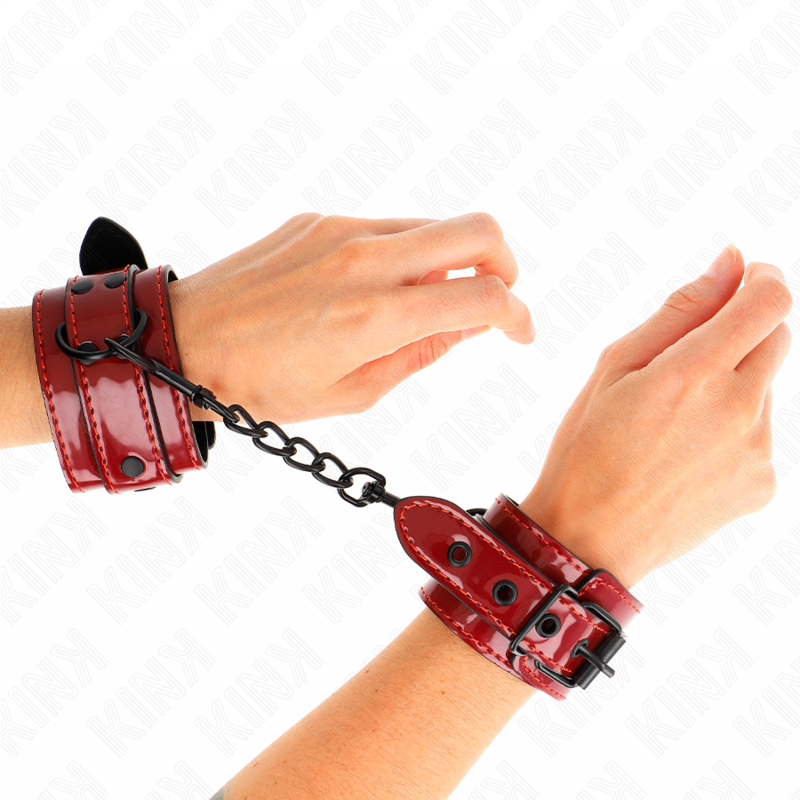 KINK - POLSINI DA POLSO ROSSO SCURO 23 X 5 CM – Sistemare le manette