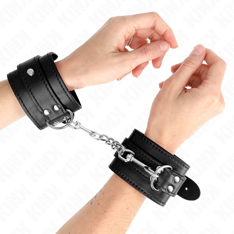 KINK - RESISTENZA DA POLSO SEMPLICE NERA REGOLABILE 20-23 CM X 5,5 CM – Sistemare le manette