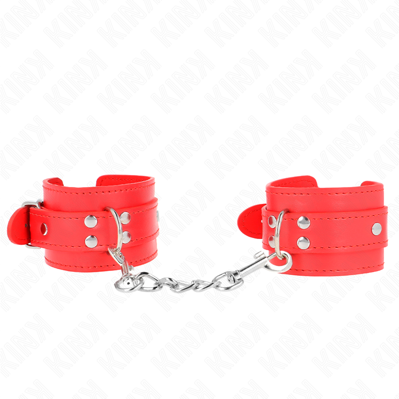 KINK - RESISTENZA DA POLSO SEMPLICE ROSSO REGOLABILE 20-23 CM X 5,5 CM – Sistemare le manette – foto 2