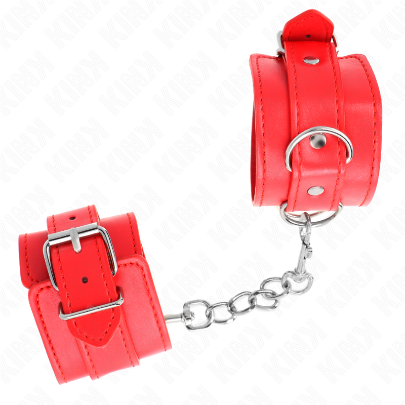 KINK - RESISTENZA DA POLSO SEMPLICE ROSSO REGOLABILE 20-23 CM X 5,5 CM – Sistemare le manette – foto 3
