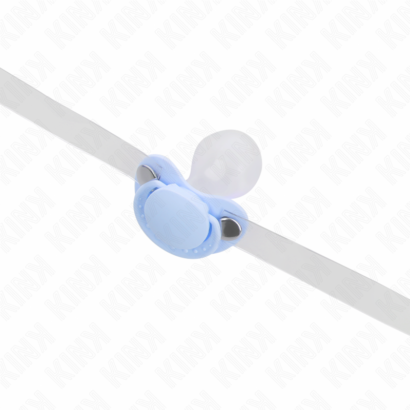 KINK - BAVAGLIO A FORMA DI CIUCCIO AZZURRO 5.5 x 4 CM REGOLABILE 43-60 CM – Mascelle – foto 4