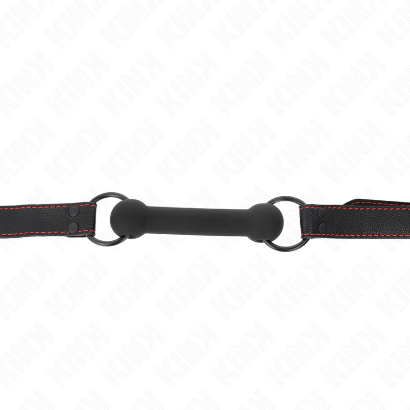 KINK - BONE GAG CON CINTURINO IN SIMILPELLE NERO REGOLABILE 41-57 CM – Mascelle – foto 3