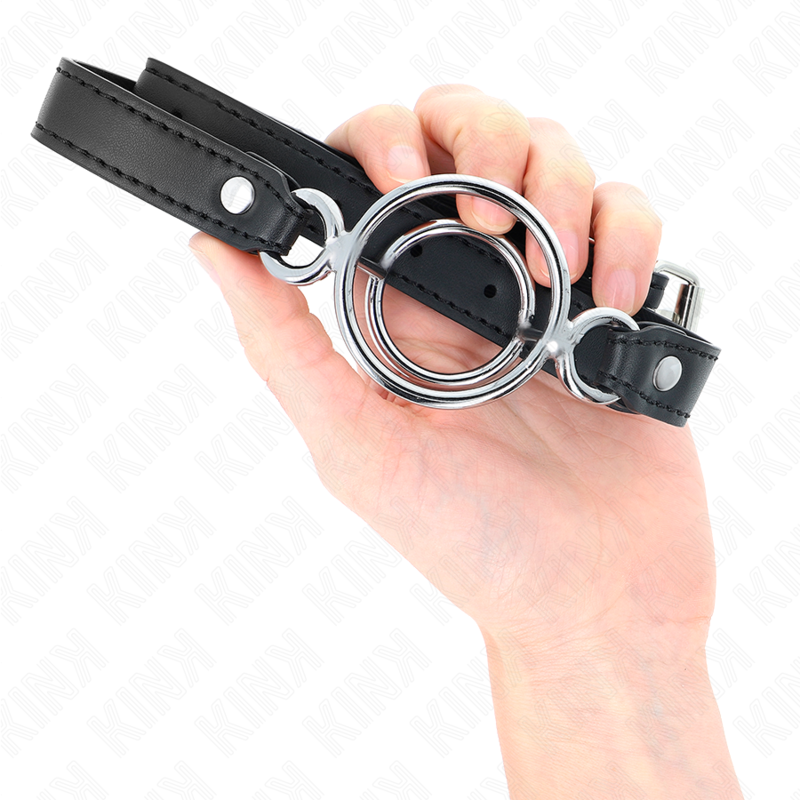 KINK - BAVAGLIO CON O-RING MULTIPLI 5 CM NERO 63 X 2,5 CM – Mascelle – foto 4