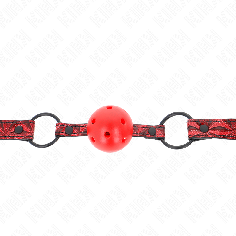 KINK - PALLA CON MOTIVO A DIAMANTI 4.5 CM MODELLO GAG 1 64.5 CM REGOLABILE 42-60 CM – Mascelle – foto 3