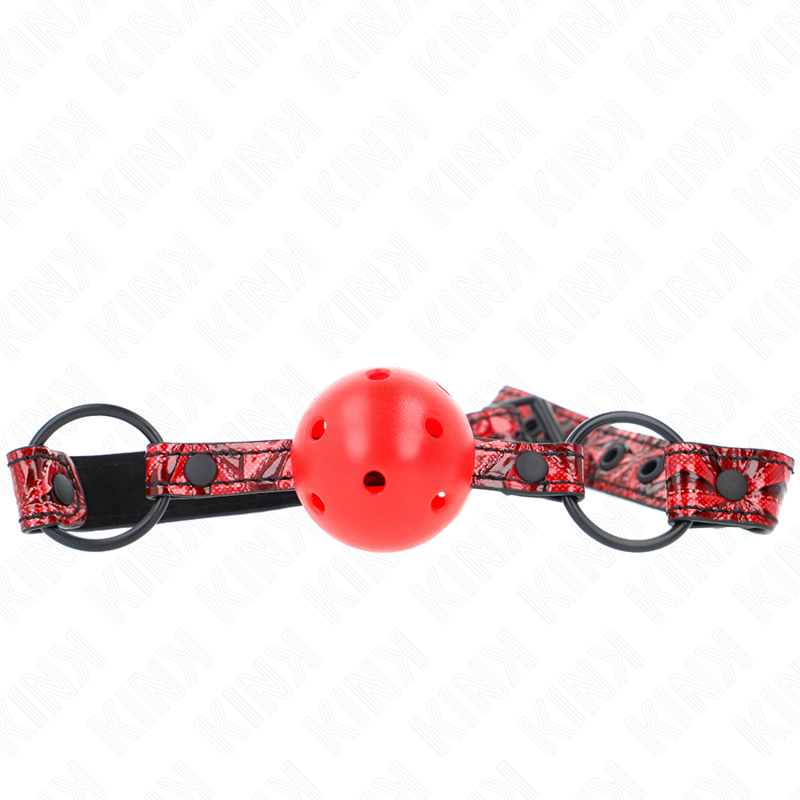 KINK - PALLA CON MOTIVO A DIAMANTI 4.5 CM MODELLO GAG 1 64.5 CM REGOLABILE 42-60 CM – Mascelle
