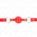 KINK - BAVAGLIO SFERA TRASPIRANTE 4 CM CON DOPPIO RIVETTO MODELLO 1 ROSSO 62,5 x 2,5 CM REGOLABILE 42-58 CM – Mascelle