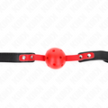 KINK - PALLA DURA CAVA ROSSA 4 CM GAG NERO CINTURINO 60 x 2 CM REGOLABILE 37-52 CM – Mascelle