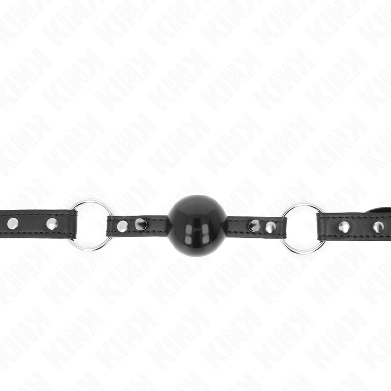 KINK - BALL GAG 4 CM CON RIVETTO PUNTA E CHIUSURA A SCATTO 65 x 2 CM – Mascelle – foto 3