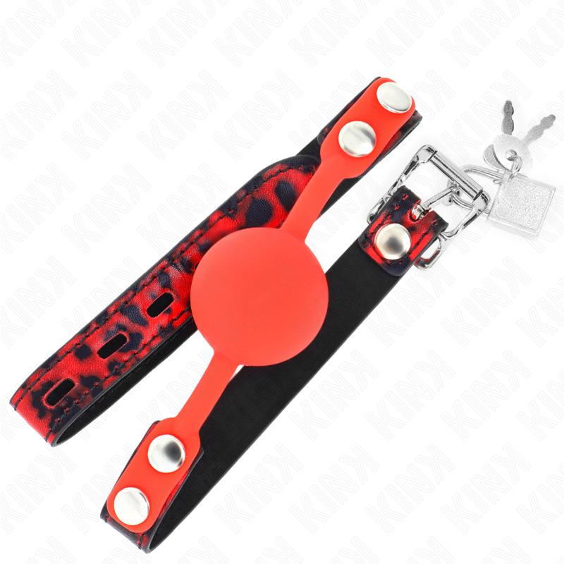 KINK - MODELLO 2 PALLA IN SILICONE 4 CM GAG CON SERRATURA 60 x 2 CM – Mascelle – foto 2