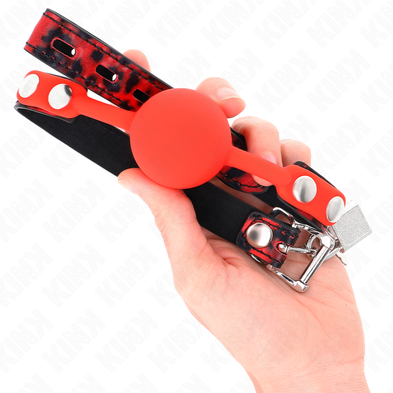 KINK - MODELLO 2 PALLA IN SILICONE 4 CM GAG CON SERRATURA 60 x 2 CM – Mascelle – foto 4