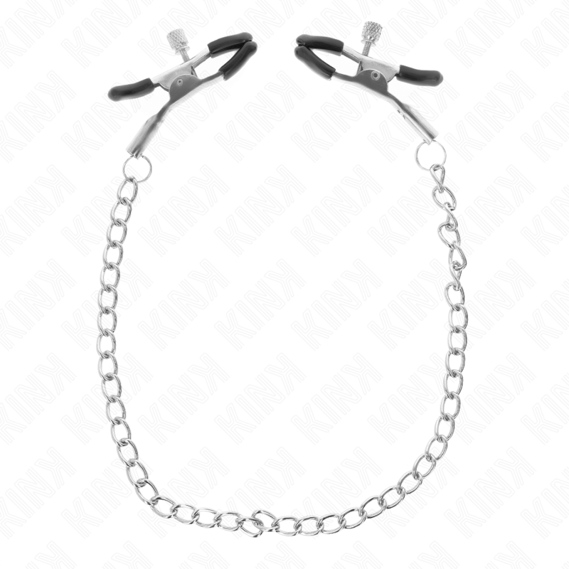 KINK - MORSETTI PER CAPEZZOLI A CATENA SOTTILE 30 CM – Morsetti per capezzoli per sadomasochismo – foto 2