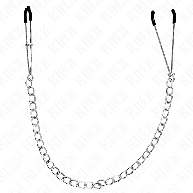KINK - PINZE PER CAPEZZOLI SOTTILI CON CATENA SPESSA 30 CM – Morsetti per capezzoli per sadomasochismo – foto 2