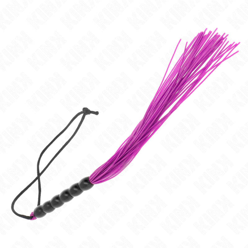 KINK - MINI FRUSTA IN SILICONE CON 6 PERLINE VIOLA 26 CM – Fruste BDSM – foto 5