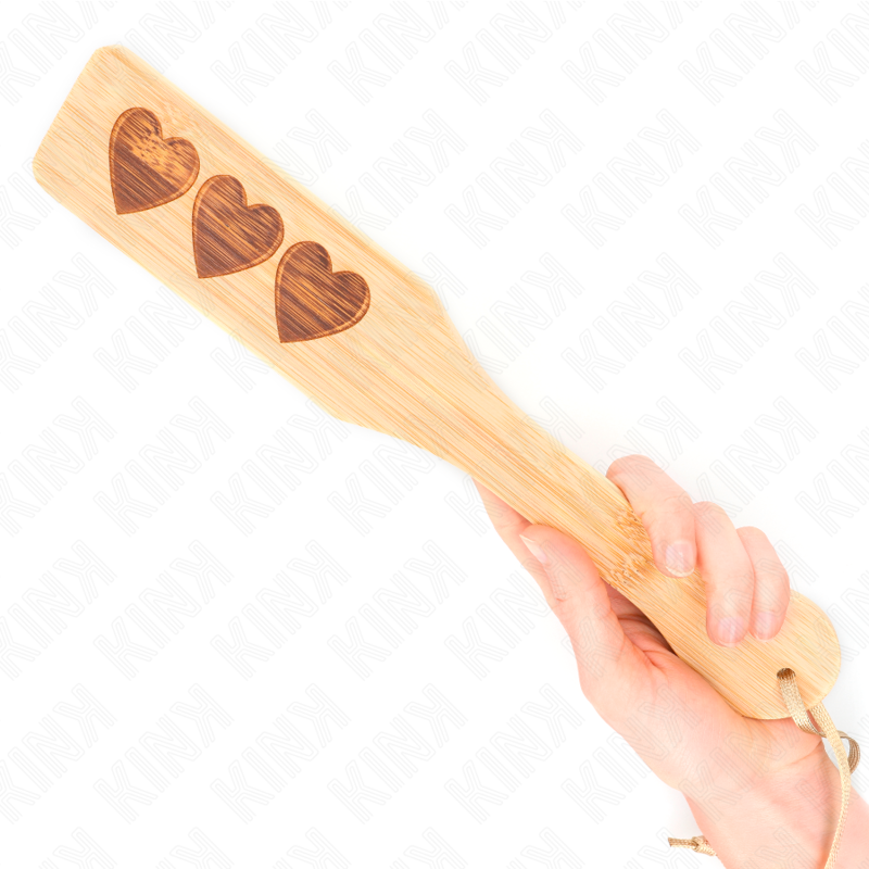 KINK - PALLET IN BAMBÙ DESIGN CUORE 32 X 5,5 CM – Palette BDSM