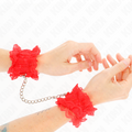 KINK - CINTURINO DA POLSO ELASTICO IN PIZZO ROSSO – Sistemare le manette