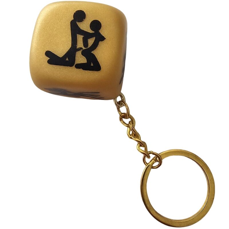DIABLO PICANTE - PORTACHIAVI DADI DORATI CON POSE – Accessori