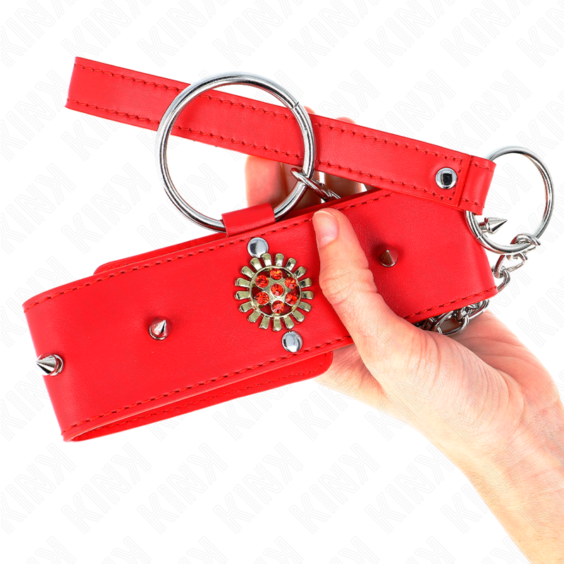KINK - COLLANA DI DIAMANTI ROSSI CON CINTURA 65 CM REGOLABILE 35-51 CM X 7 CM – Collane – foto 5